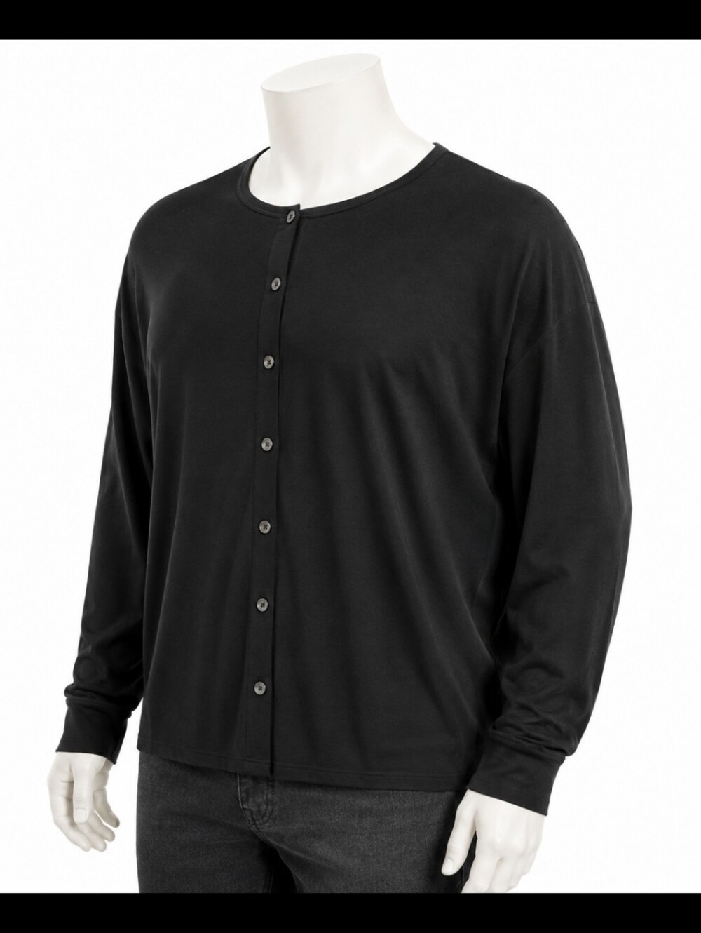 🕷️ Dark Boho Y2K Top I.N.C Black Button Up Long Sleeve Womens 2XL Gothic Party